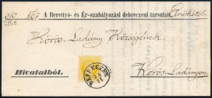 1867 Hivatalos levél 2kr bérmentesítéssel