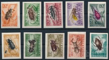 1954 Rovarok vágott sor / Mi 1354-1363 imperforate set
