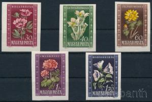 1950 Virág I. vágott sor / Mi 1112-1116 imperforate set