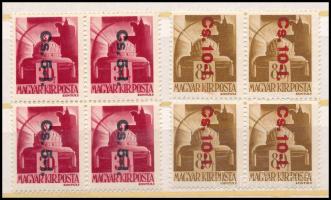 1946 Betűs visszavont csomagpár négyestömbökben (64.000)