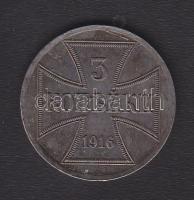 Német Birodalom/Császárság/I.vh./megszállt kelet-európai területek/Keleti Főparancsnokság 1916A 3K T:2/3+