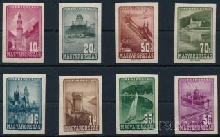 1947 Repülő (IV.) vágott sor / Mi 963-970 imperforate set (20Ft gumihiba / gum disturbance)