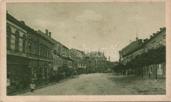 Strakonice Big Square with the shop of Gustav Klas