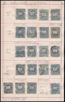 Krajcáros tanulmány gyűjtemény az 1889-es 1Ft bélyegből, összesen 255 db bélyeg változatokkal cserefüzetben (433.500)