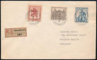 1920 Hadifogoly sor ajánlott levélen / Mi 312-314 on registered cover "POSTAHIVATAL HADSEREGFŐVEZÉRLET"