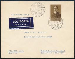 1940 Légi levél 2P bérmentesítéssel Washingtonba