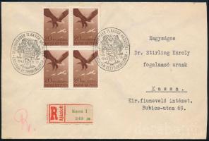 1943 Kassa ajánlott helyi levél "CASSOVIA BÉLYEGKIÁLLÍTÁS"