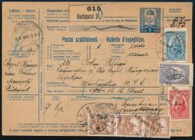 1929 Szállítólevél Keskeny Madonna sorral + Pengő-fillér 3 x 25f bélyeggel