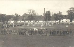 Cieszyn football match with french soldiers in 1920 photo