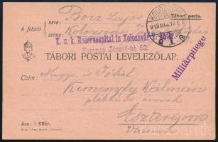 1915 Tábori posta levelezőlap / field postcard "K.u.k. Reservespital in Kolozsvár V. Abtlg. Ferencz József út 52."