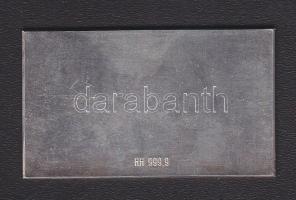 USA DN "Első ember a Holdon" bélyeg formájú Ag emlékérem T:1