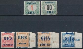 SHS 1918 6 db jó bélyeg Signed: Bodor