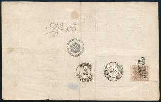 1851 Retour Recepisse with 6kr CASCHAU