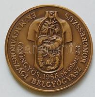 Bognár György (1944-) 1986.okt.2-3 "ÉK-Magyarországi Belgyógyász Kongresszus-Gyöngyös" Br ...