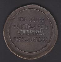 Németország 1990. "250 éves az evangélikus templom Pleissában" Br emlékérem T:2 /250th anniversary of the evangelical church in Pleissa brass medallion