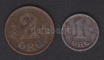 Dánia 1918VBP GJ 1ö T:3 + 1919HCN GJ 2ö Br T:3+