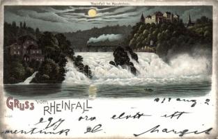 1899 Rhine Falls at night litho (EK)