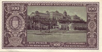 1945. 100P (2x) egymásutáni sorszámmal T:I- hajtás nélkül, sarokhajlás