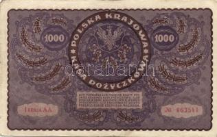 Lengyelország 1919.8.23. 1000M (5x) T:III