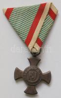 1916. Vas "FJ" érdemkereszt, a Vitézségi érem mellszalagjával! T:2