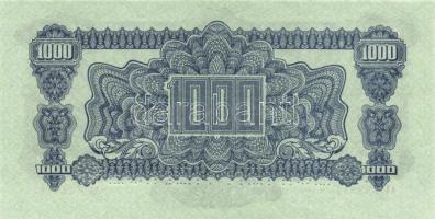 Csehszlovákia 1944. 1000K (3x) 3klf "Specimen" lyukasztással T:I,I-