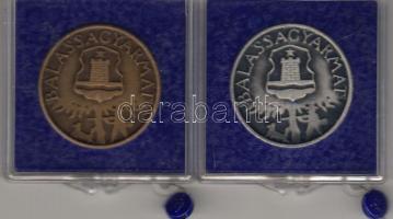2db modern emlékérem "Balassagyarmat" 2 kül. fémből plombált plasztikdobozban T:1