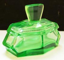 Dekoratív zöld bonbonos-üveg 12x11 cm