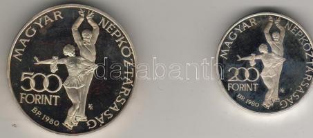 1980 "Lake Placid" sor 200Ft (csak 3000db!) + 500Ft (csak 1500db!) piefort (vastag)kivitel...