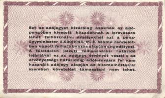 1946. 100.000AP (7x) fehér papíron "5600." rendelettel T:I-,II+