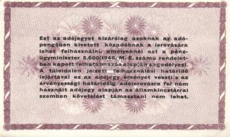 1946. 100.000AP (7x) fehér papíron "5600." rendelettel T:I-,II+