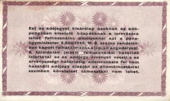1946. 100.000AP (7x) fehér papíron "5600." rendelettel T:I-,II+