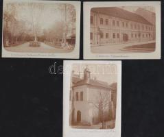 cca 1910 Kolozsvár piarista Kalazantinum 3 db fotó 12x9 cm