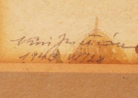 Olvashatatlan jelzéssel: Horthy Miklós híd. Akvarell, papír, keretben 27×37 cm