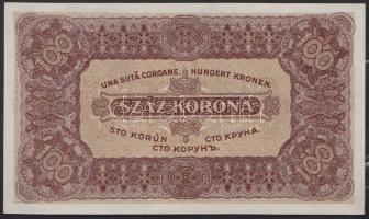 1923. 100K felfelé csúszott előlapi nyomat T:I