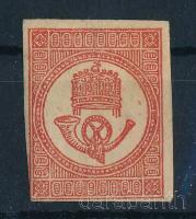 1871 Kőnyomat Hírlapbélyeg téglavörös színben