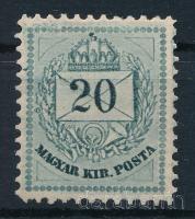 1881 20kr kékeszöld, luxus minőségben