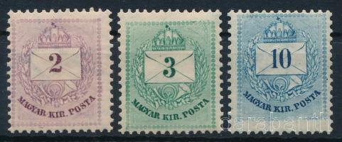 1881 2kr, 3kr, 10kr