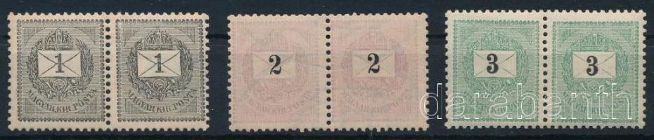 1898 1kr, 2kr, 3kr pár