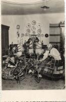 Hungarian folklore, spinning wheel in Sárköz photo