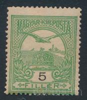 1906 Turul 5f számvízjellel (rozsda) / Mi 77 C number in the watermark (stain)