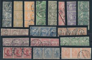 1909 Turul 17 db hármascsík, I-II típusok