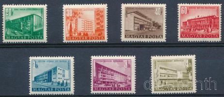 1951 Épületek sor minden létező érték XII A vízjellel / 7 stamps with XII A watermark