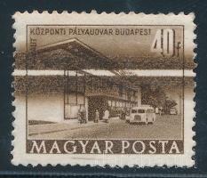 1951 Épületek (I.) ívszéli 40f nagyon erős festékcsíkkal / Mi 1188 with paint stripe