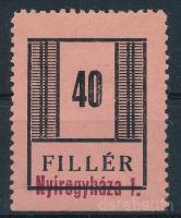 Nyíregyháza II. 1945 40f felülnyomott bélyeg