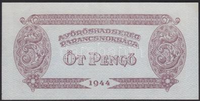 1944. 5P elcsúszott előlapi nyomás T:I