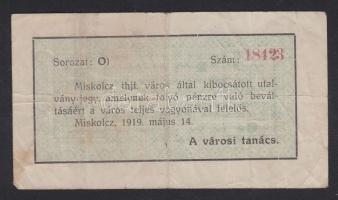 Miskolc város 1919. 1K T:III