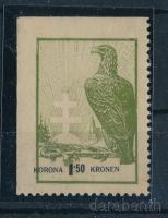 Nyugat-Magyarország IX. 1921 1,50K bal oldalon és felül vágott bélyeg