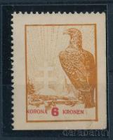 Nyugat-Magyarország IX. 1921 6K jobb oldalon és alul vágott bélyeg