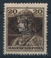 Debrecen I. 1919 Károly 20f fekete felülnyomással Mi 39b