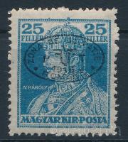 Debrecen I. 1919 Károly 25f fekete felülnyomással Mi 40b